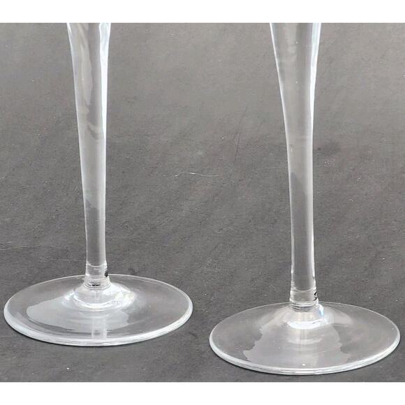Sasaki Reflections Crystal Clear Wine or Champagne Flute 2 Pc Set FAST SHIPPING - Picture 4 of 11